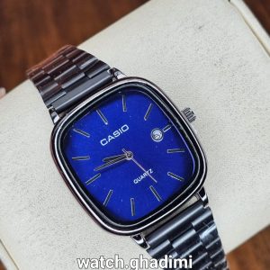 ساعت مچی کاسیو اولدمانی(نوستالوژی)مشکی صفحه آبیcasio