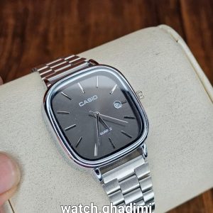 ساعت مچی کاسیو اولدمانی(نوستالوژی)نقره ای صفحه طوسیcasio