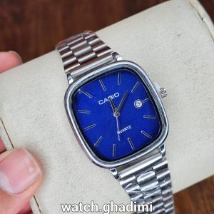 ساعت مچی کاسیو اولدمانی(نوستالوژی)نقره ای صفحه آبیcasio